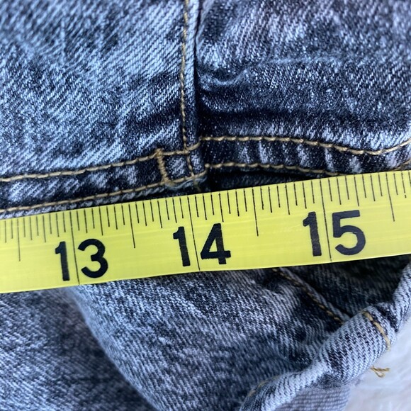 Happy x Nature Womens Gray Acid Wash High Rise Seamed Shorts Size 29 - Picture 9 of 9